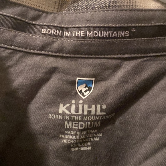 Kuhl Men's Black and White Plaid flannel button down shirt - size medium - Picture 2 of 8